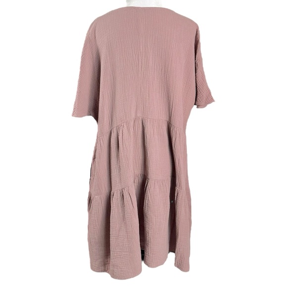 Madewell Dusty Mauve Tiered Mini Dress - Picture 8 of 12